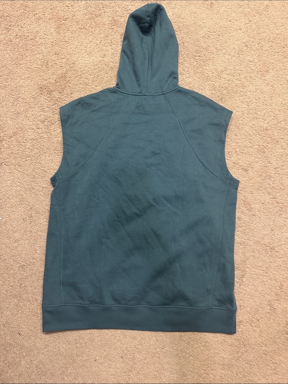 Calvin Klein Men's Sleeveless Hooded Pullover in Teal Blue - Picture 4 of 5